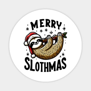 Christmas Sloth Lover Merry Slothmas Funny Xmas Gift Magnet